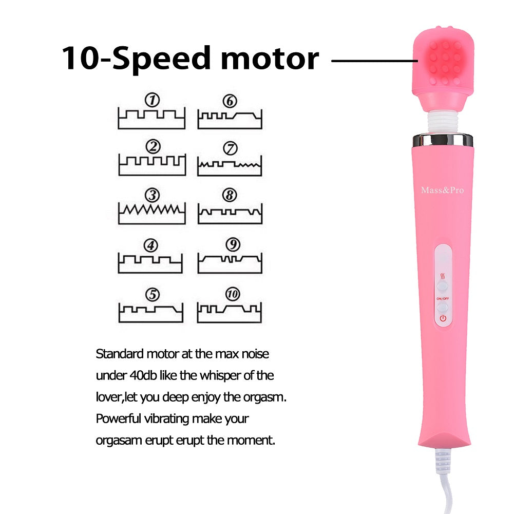 10 Pulse Wired Massager Pink