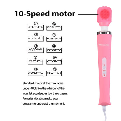 10 Pulse Wired Massager Pink