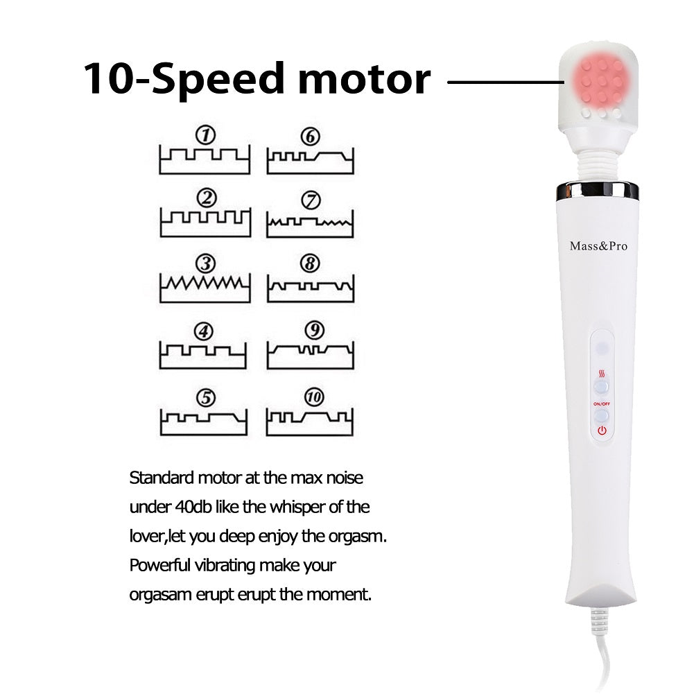 10 Pulse Massager White