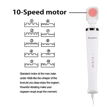 10 Pulse Massager White