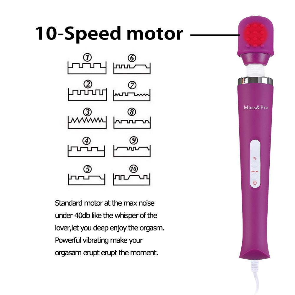 10 Pulse Wired Massager Purple