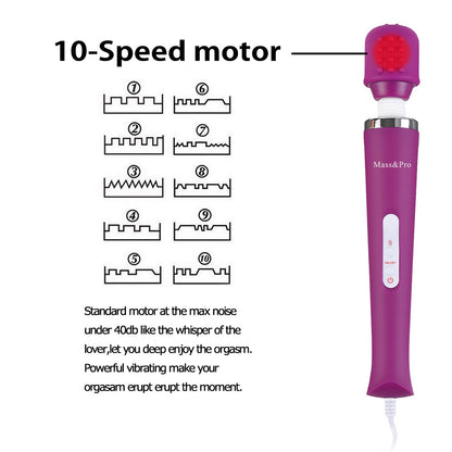 10 Pulse Wired Massager Purple